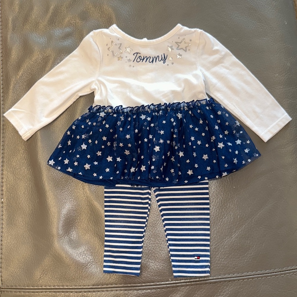 Tommy Hilfiger two piece tutu top and leggings set
